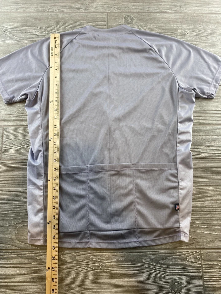 Camisa de ciclismo Cannondale grande morada para mujer, manga corta con cremallera 1/4 Foto 4 de 4