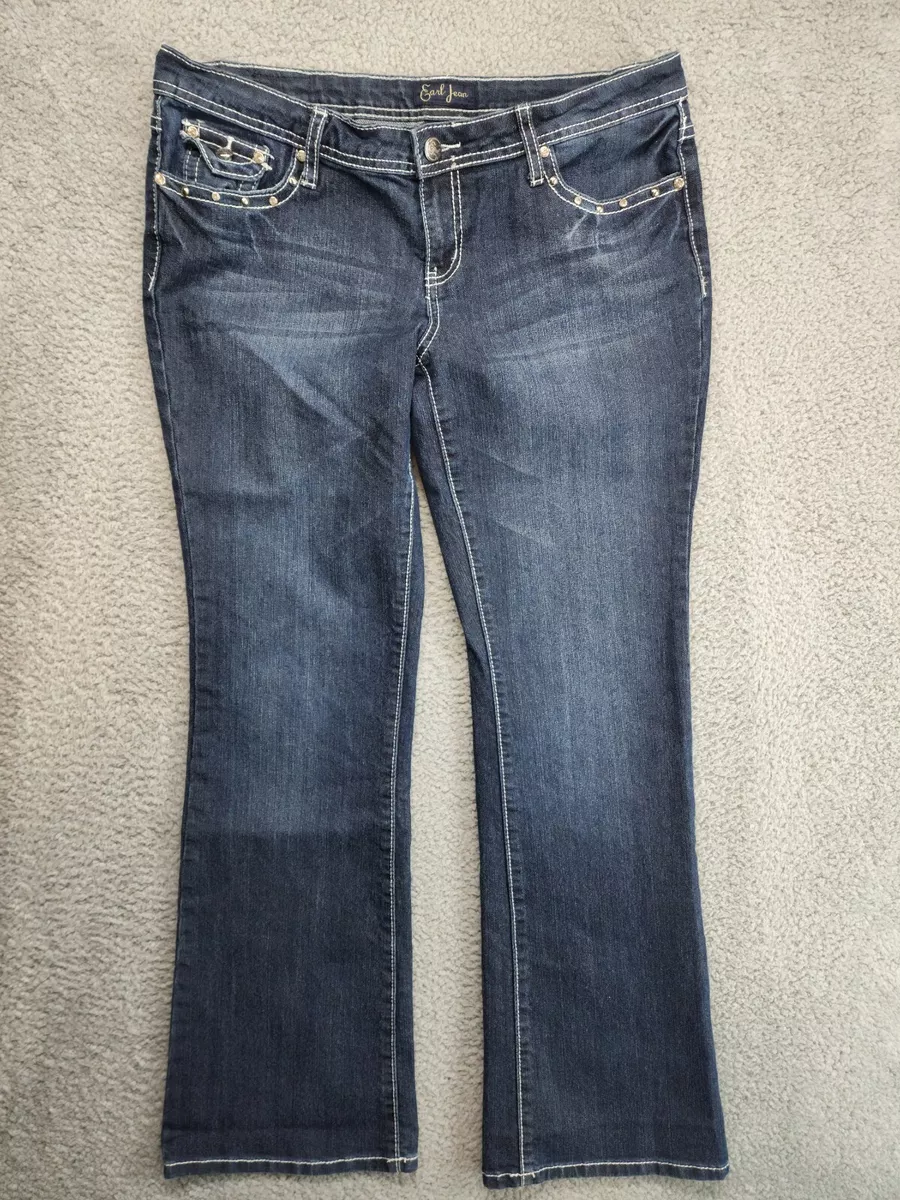Earl Jeans Bootcut Jeans Women's Size 13 Stretch Blue Denim Low