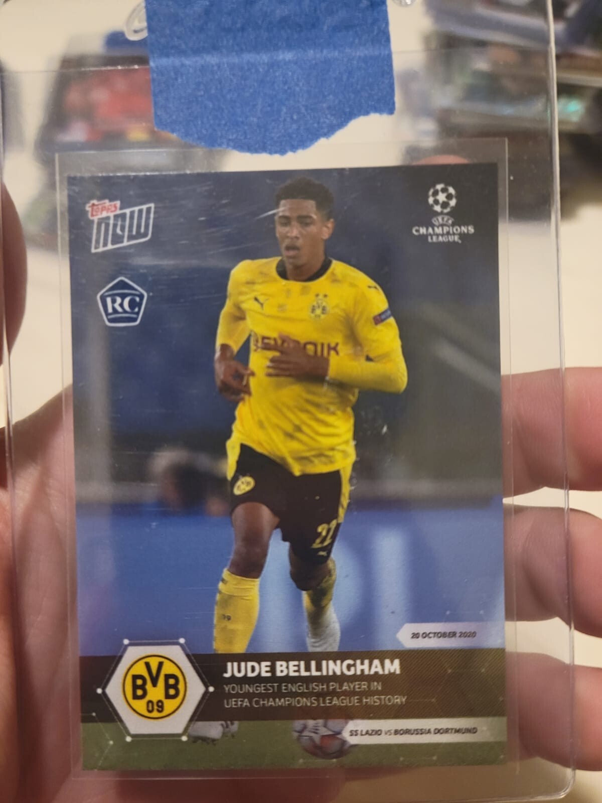 JUDE BELLINGHAM 2020/21 TOPPS NOW #2 UEFA CHAMPIONS LEAGUE RC BORUSSIA DORTMUND