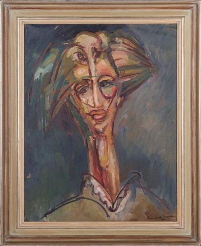 Bernard Carolan, Abstract portrait of a Woman, Modern 20th Century O/C Painting - Picture 6 of 11