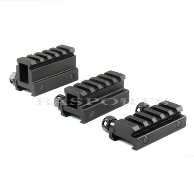 1'' High & 0.75'' Medium & 0.5'' Low Riser 5 Slot 20mm See Through Scope Mount