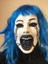 Máscara de pelo azul Muñeca rencor Halloween Payaso Slipknot depurar Fancy Dress Costume