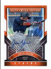JAVIER GUERRA 2015 ELITE EXTRA ROOKIE STATUS ORANGE DIE CUT AUTO #06/10 AY927