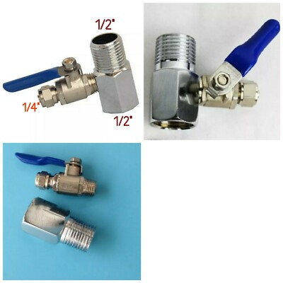 1/2'' Inline Hahn Speisewasser Sanitär Ventil - Ermöglicht das Einsetzen von 1/4'' Wasserleitung