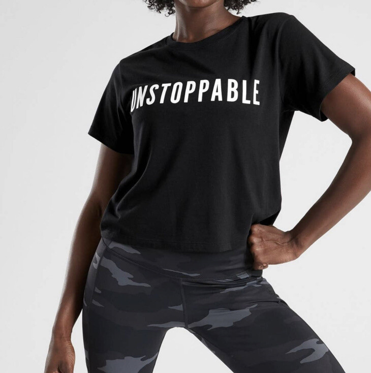 NWOT ATHLETA Black UNSTOPPABLE TEE Short Sleeve Athletic Shirt Large $54.00  | eBay