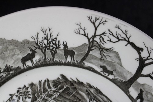 Wedgwood Kruger National Park Dinner Plate with Map and Roan Antelope - Picture 4 of 6