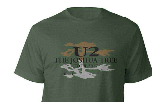 U2 – The Joshua Tree Tour 2017 Unisex T-Shirt Green Size Large Official Tour - Imagen 2 de 13