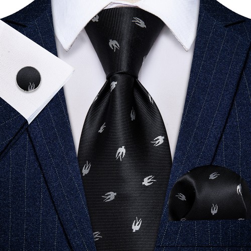Beige Floral Silk Mens Tie Wedding Necktie Hanky Cufflinks 3PCS Jacquard Prom UK - Picture 177 of 187