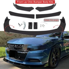 Glossy Black Front Bumper Lip Splitter Spoiler For Dodge Charger RT