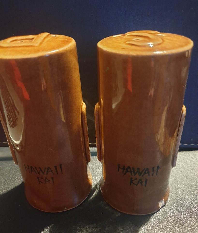 Vintage MCM Otagiri Brown Tiki NYC Hawaii Kai Restaurant Salt and