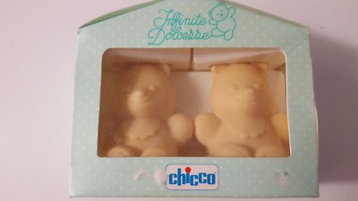 Chicco Bear Shape Baby Soap  Infinite Dolcezze Milk  Based  Two Pieces x 100 g. 