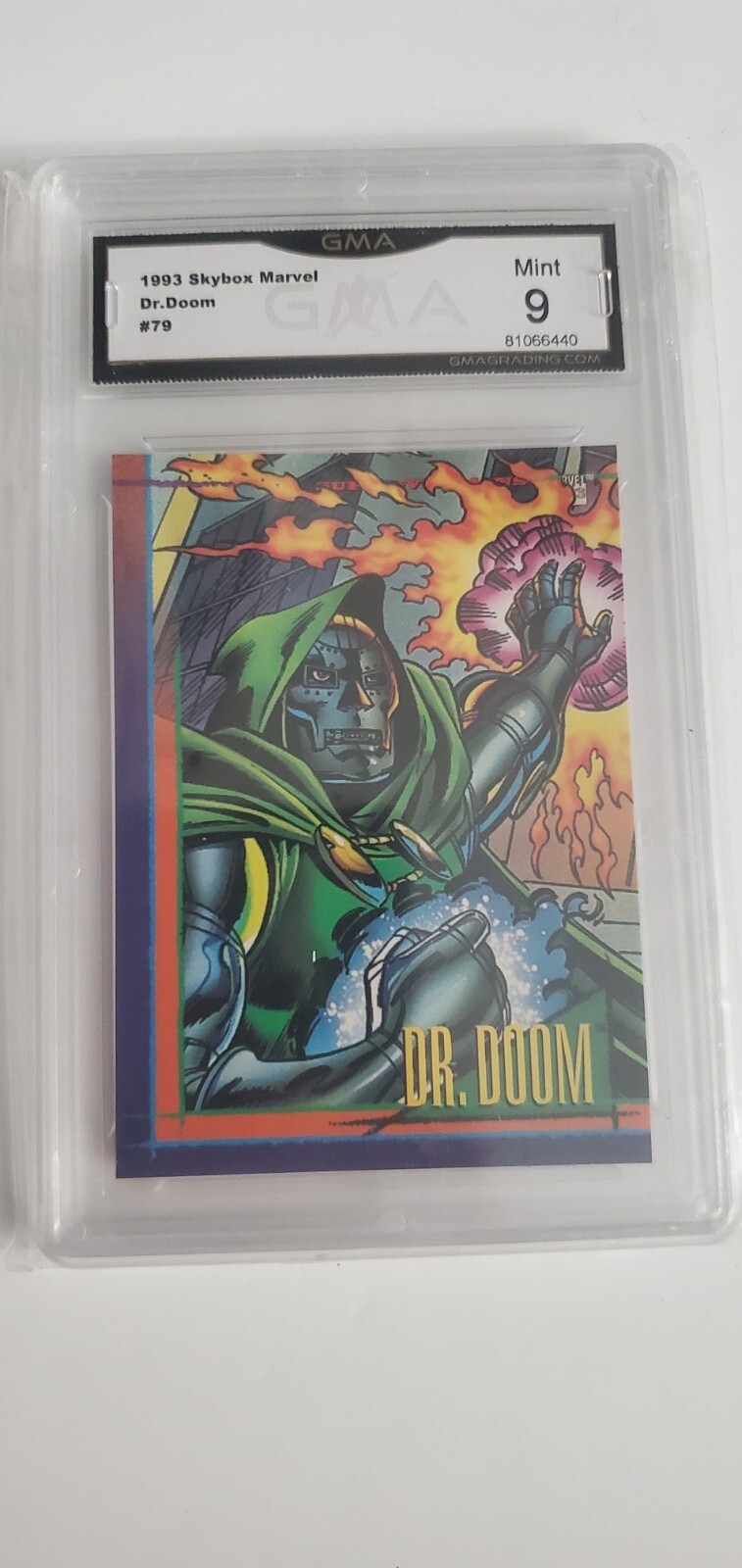 1993 DR. DOOM - FANTASTIC FOUR Marvel Comics SkyBox Card #79 GMA 9