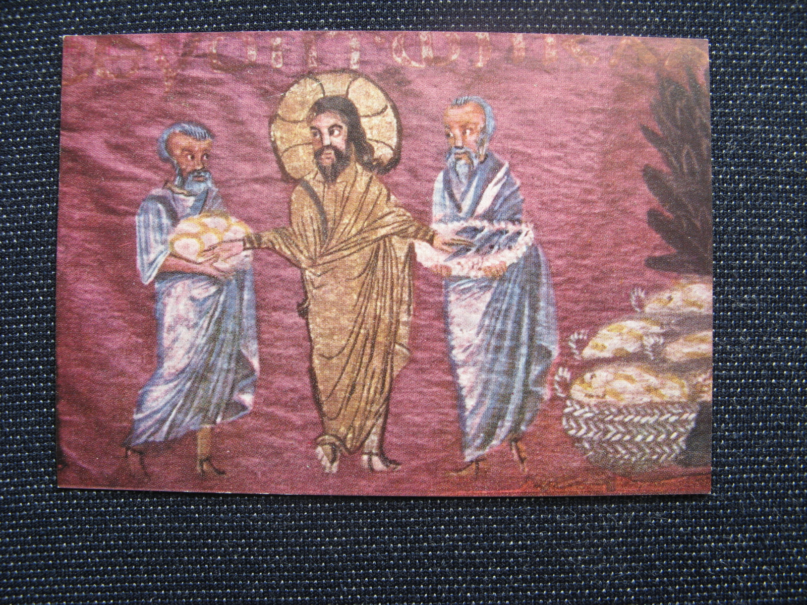 Andachtsbildchen Brotvermehrung, Misereor zum Jahr 1966, Rückseite Gebete