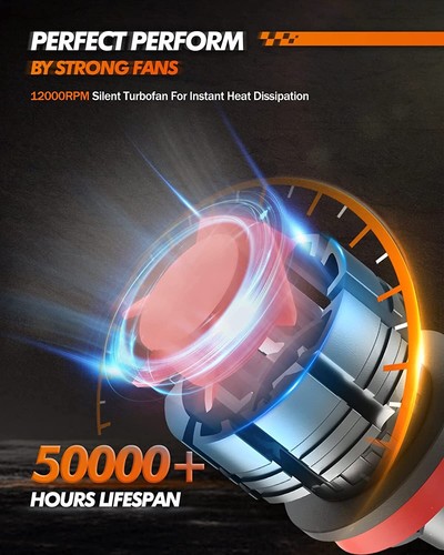 H11/H9/H16 LED High/Low Beam Conversion Kit Bulbs Super Bright 6500K Plug&Play - Picture 6 of 8