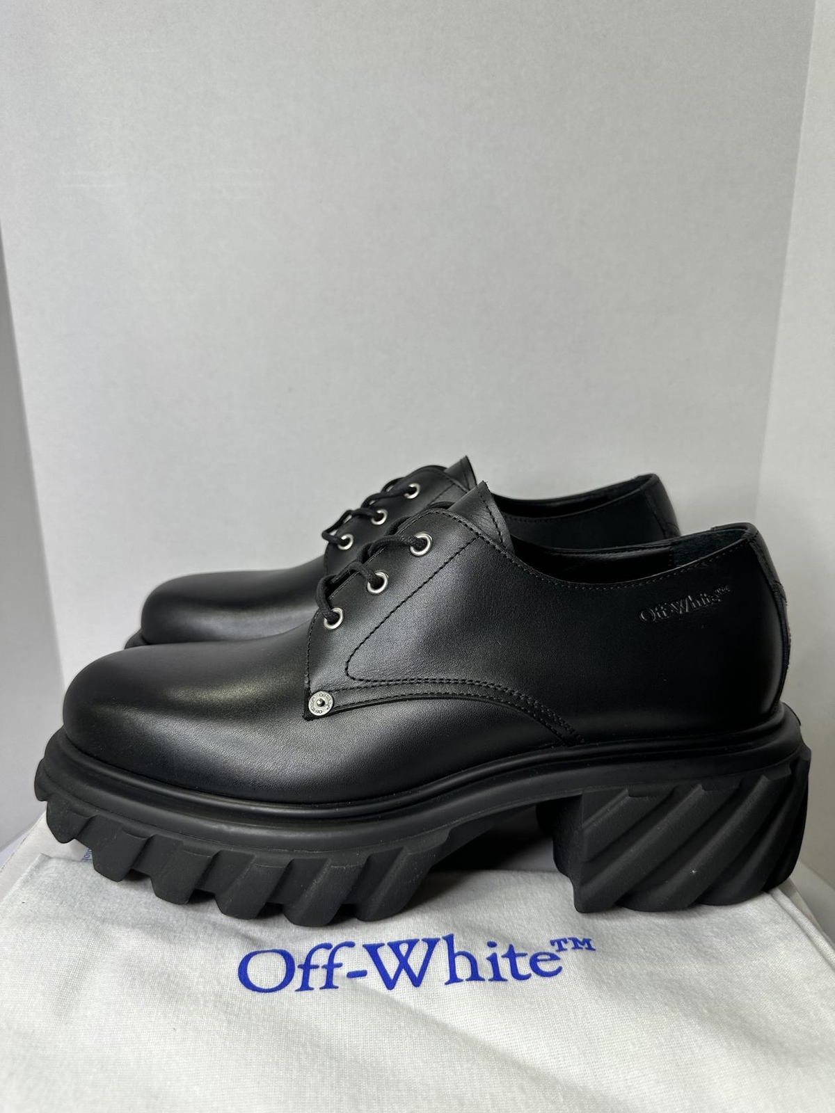 SAOLA Scarpe Off White Uomo Esplorazione Derby Suola Lug EU 44 US 11