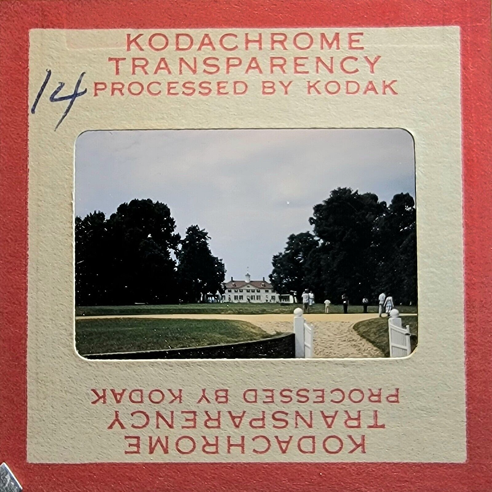Vintage Antique Film Slide Photo George Washington's Mount Vernon Mansion 1950's