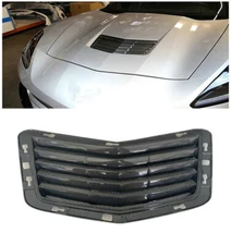 Carbon Fiber Hood Vent Insert Air Intake Ducts For Chevrolet Corvette C7 2014-19