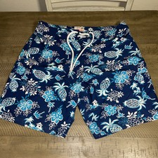 J Crew Flex Swimwear Pineapples Tropical Lined Board Shorts Men's 33