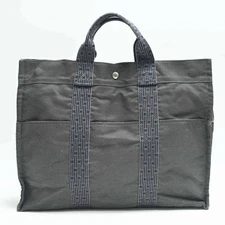 HERMES Airline MM Canvas Tote Bag Gray M2511-k045