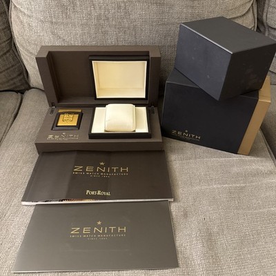 Genuine Zenith watch box case outer Inner  with Booklets