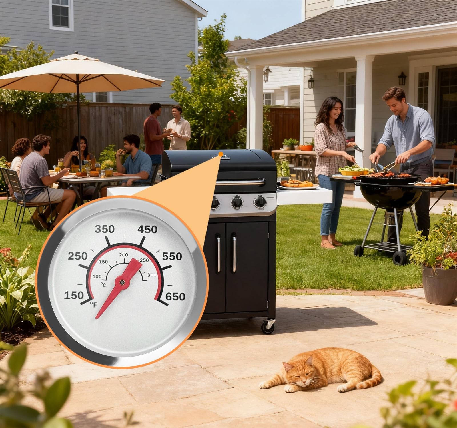 Charbroil Grill Thermometer Lid Temp Gauge for Advantage & Tru-Infrared Grills