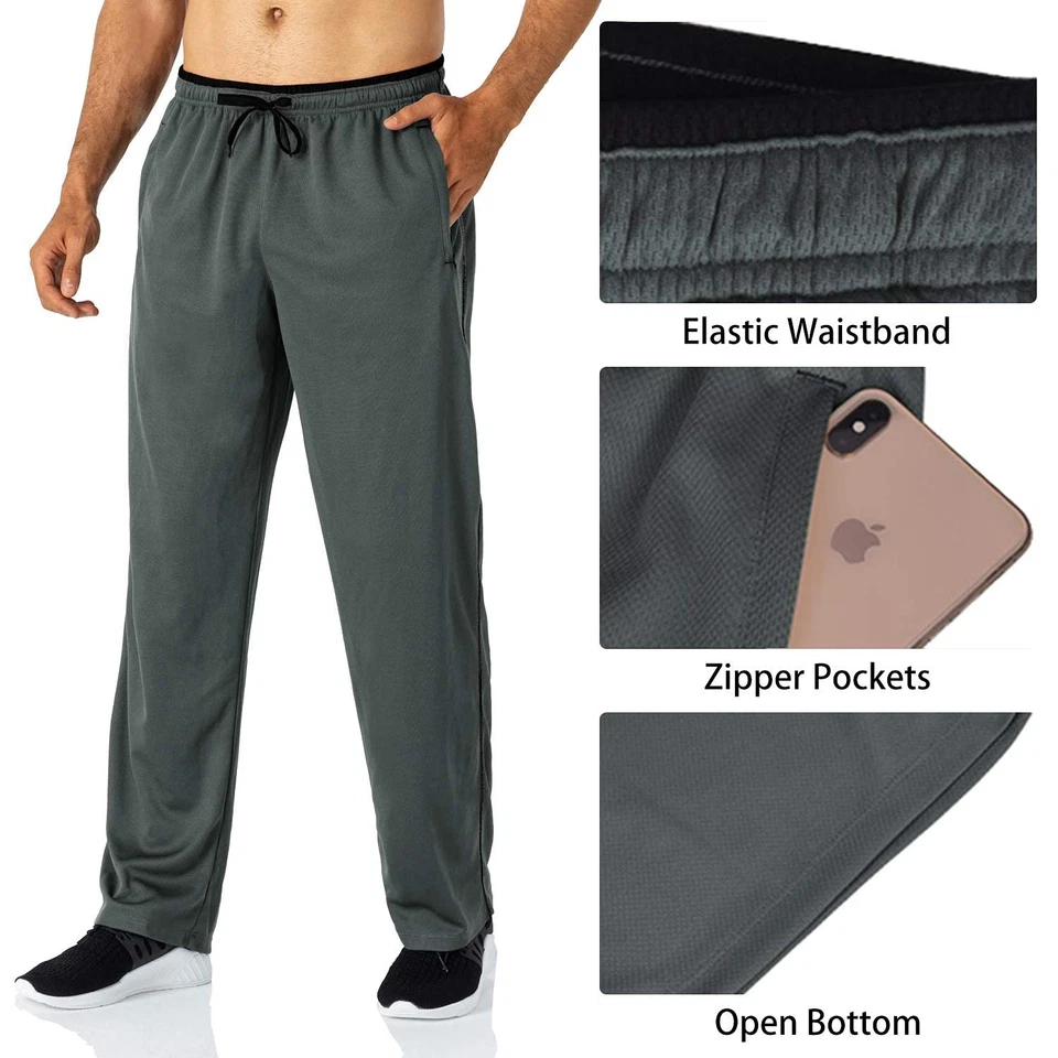 Pantalon de Jogging pour Homme Pantalon de Course léger avec Poches zippées P... - Photo 4/4