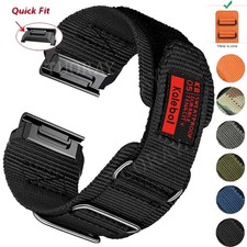 Quick Fit Nylon Band Strap for Garmin Fenix 8 E 7X/7 Pro 6X/6 5X/5 Plus 3HR Epix