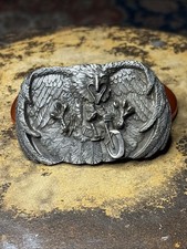 Vtg Arroyo Grande Screaming Eagle Motorcycle 1989 belt buckle USA Harley Biker