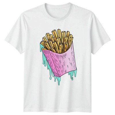 Süßes Pastell Goth Pommes Liebe T-Shirt Pastell Goth Fast Food Valentinstag Geschenk