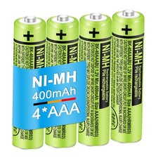 BK-40AAABU NI-MH Rechargeable AAA Batteries for Panasonic 400mAh 1.2V 4 Pack ...