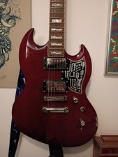 ESP LTD Viper-256 Red Solid Body 6-String Electric Guitar, Katsugi Elements