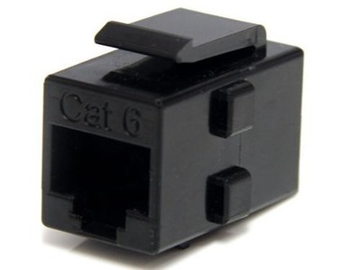 StarTech C6KEYCOUPLER Cat 6 RJ45 Keystone Jack Coupler F/F Black