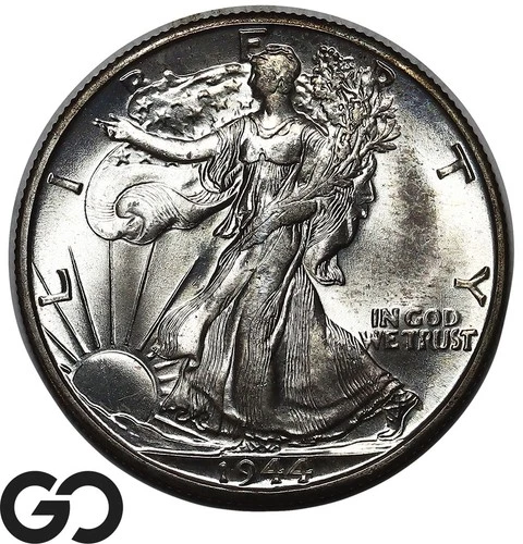 1944-D Walking Liberty Half Dollar, Superb Gem BU++