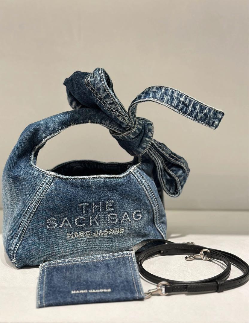 MARC JACOBS THE SACK BAG デニムリボンバッグ ミニ MARC JACOBS THE SACK BOW DENIM BAG Ribbon Blue Crossbody