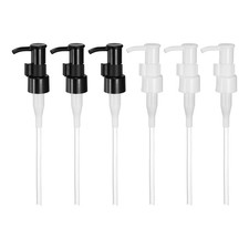 6 Pcs Soap Dispenser Pump Heads Clip-on Pumphead for Standard 20/410 Black/White