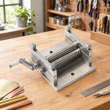 Kompakte Manuelle Draht- Und Blechwalzmaschine Aus Edelstahl Mit Getriebeantrieb