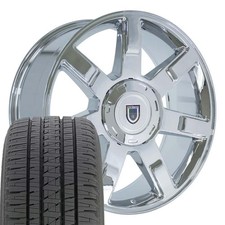 22 Chrome Rims Bridgestone Tires Fit Cadillac Escalade Tahoe Yukon 5309 22 Chrome Rims Bridgestone Tires Fit Cadillac Escalade Tahoe Yukon 5309