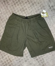 NOS Vtg Mossimo Sport Shorts Mens M Olive Pleated Baggy 90s Y2K 100 Cotton USA