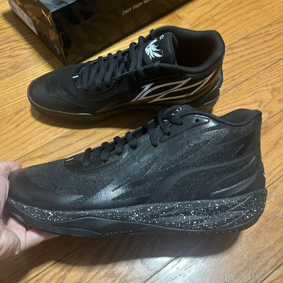 Puma MB.02  Oreo  Black White  Basketball Shoes 379420-01 Men s Size
