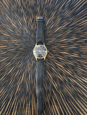 Anker 21 Rubis Herren Armbanduhr Handaufzug schwarz Leder gold Datum