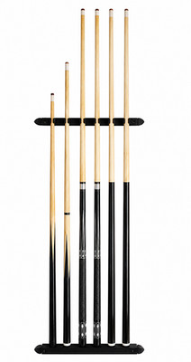 John West Billard Set 6 Queues mit Wandhalterung Profi Queue Kurzqueue