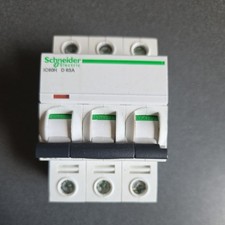 Schneider MCB 63 Amp Acti9 iC60H Type D 63A Triple Pole 3 Phase A9F85363