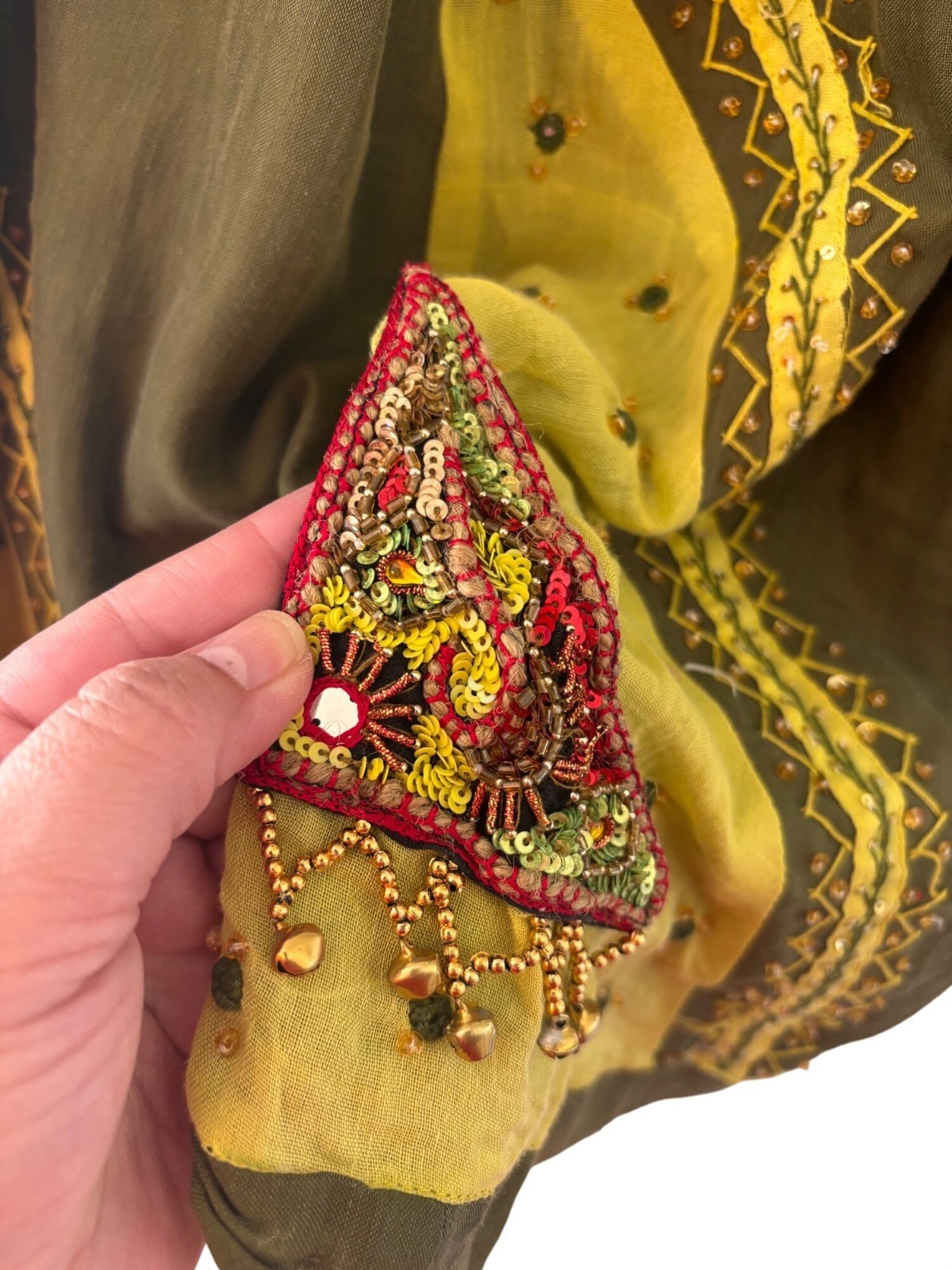 Handmade Boho Patchwork Maxi Skirt Embroidered & … - image 4