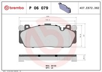 Brembo Bremsbelagsatz Scheibenbremse Prime P 06 079 FüR BMW F87 F06 F13 F22 F10