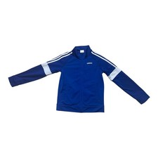 Adidas Youth Track Jacket Blue White Size M 10/12 Boys