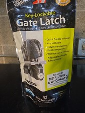 Key Lockable Double Sided Gate Latch, Fence Gate Locks for Outdoor Gates, Self L