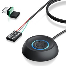 PC Power Button with 67" Cable - Desktop Computer External ON/Off 67", BLACK