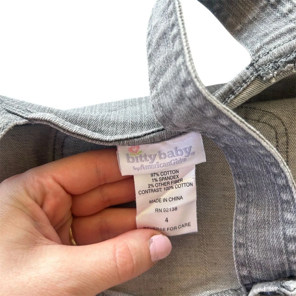 American Girl Bitty Baby Camo Jumper Dress Girls Size 4 Casual Spring - Image 3 of 4