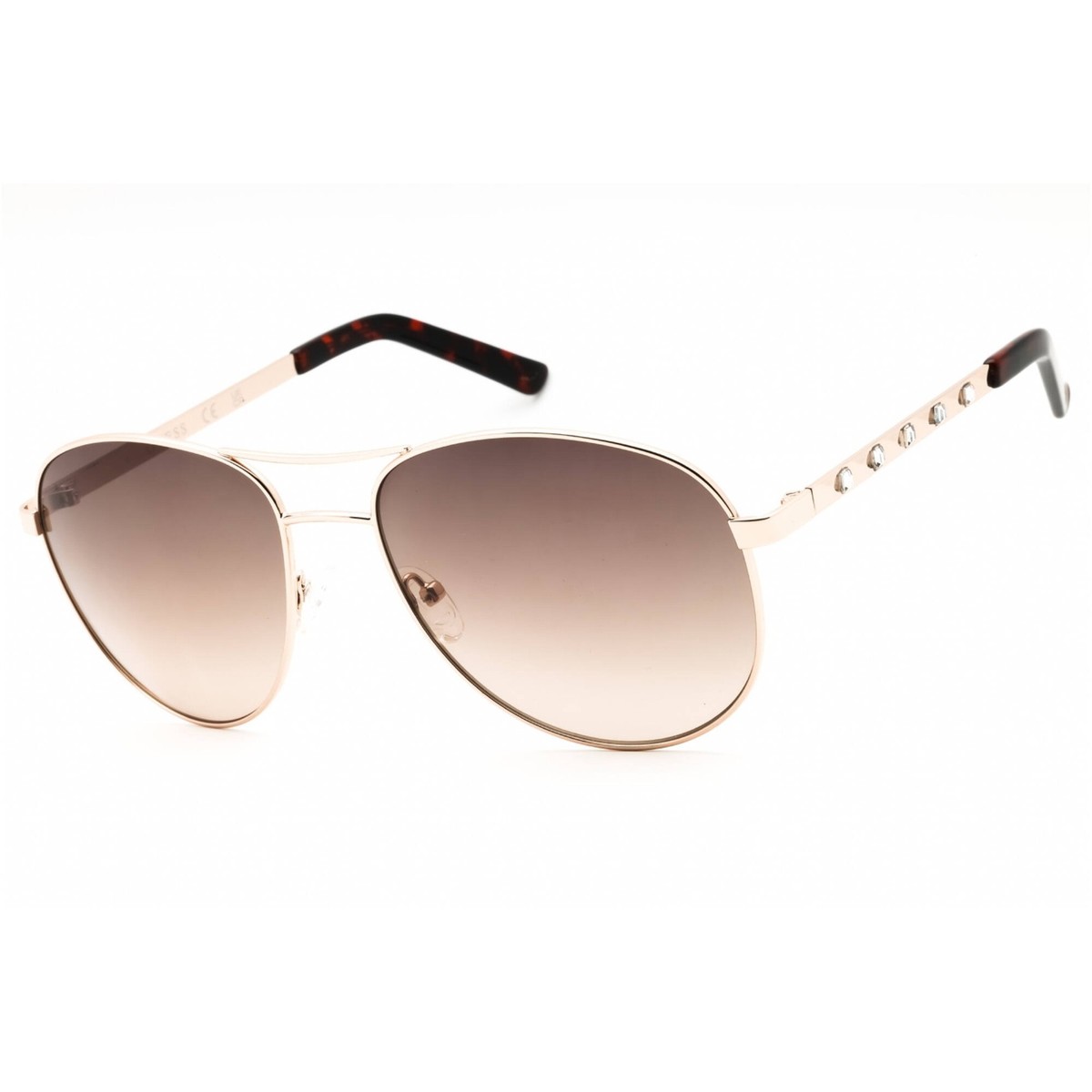 Guess Factory Unisex Sunglasses Gold Metal Full Rim Frame 