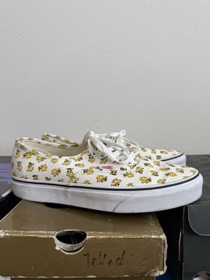 VANS Authentic Peanuts Woodstock Bone White Canvas Sneakers Skate Men Shoes 8